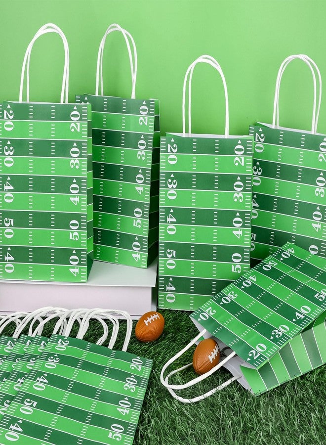 Lemicin 12 Pack Football Party Favor Bags Football Goodie Candy Paper Treat Bag with Handle Snack Candy Treat Bag for kids Boys Birthday Party Baby Shower Decoration Supplies - Image 3